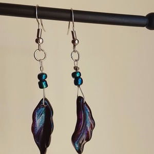 Levél fülbevaló  - ékszer - fülbevaló - lógó fülbevaló - Meska.hu