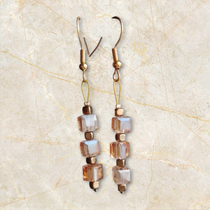 Fülbevaló üveggyönggyel, Ékszer, Fülbevaló, Lógó fülbevaló, Mindenmás, MESKA