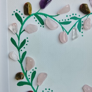 Szívecske mintás kép - ékszer - nyaklánc - gyöngyös nyaklánc - Meska.hu