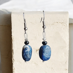 Fülbevaló szodalit ásványból , Ékszer, Fülbevaló, Lógó fülbevaló, Mindenmás, MESKA