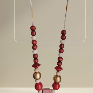 Barna és arany fagyöngyös és ásványköves nyaklánc, Ékszer, Nyaklánc, Gyöngyös nyaklánc, Ékszerkészítés, MESKA