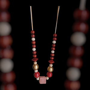 Barna és arany fagyöngyös és ásványköves nyaklánc - ékszer - nyaklánc - gyöngyös nyaklánc - Meska.hu