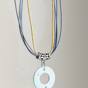 Achát ásvány medálos nyaklánc  - ékszer - fülbevaló - lógó fülbevaló - Meska.hu