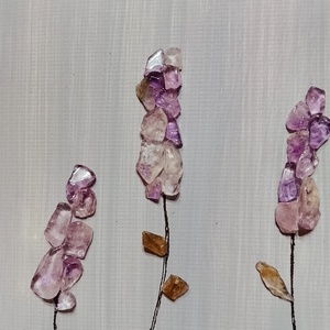 Levendulás falikép ametiszt ásványból - otthon & életmód - dekoráció - kép & falikép - kavics kép - Meska.hu