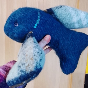 Varrott puha játék hal újrahasznosított anyagból  - játék & sport - plüssállat & játékfigura - hal - Meska.hu