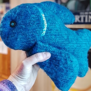 Varrott puha játék hal újrahasznosított anyagból  - játék & sport - plüssállat & játékfigura - hal - Meska.hu