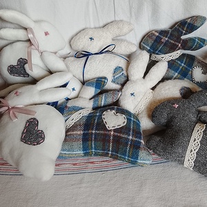 Varrott puha nyuszi textilfigura - játék & sport - plüssállat & játékfigura - hal - Meska.hu