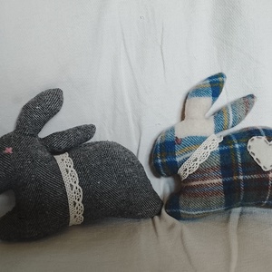 Varrott puha nyuszi textilfigura - játék & sport - plüssállat & játékfigura - hal - Meska.hu