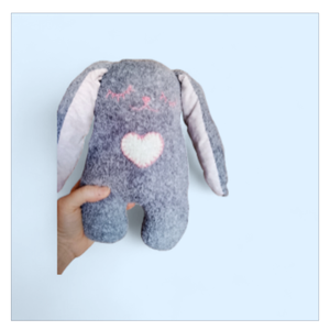 Varrott puha nyuszi textilfigura, Játék & Sport, Plüssállat & Játékfigura, Hal, Varrás, MESKA