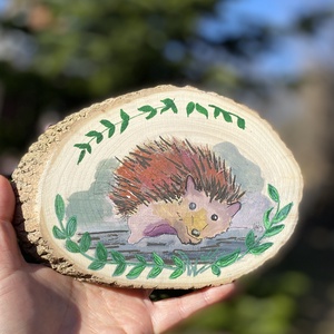 Süni fa korongon - művészet - festmény - akril - Meska.hu