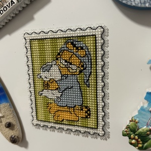 Garfield hűtőmágnes  - otthon & életmód - konyhafelszerelés, tálalás - konyhai dekoráció - hűtőmágnes - Meska.hu