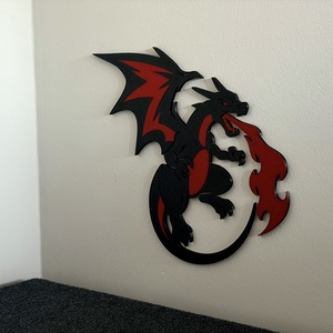 Charizard fali dísz - otthon & életmód - dekoráció - fali és függő dekoráció - álomfogó - Meska.hu