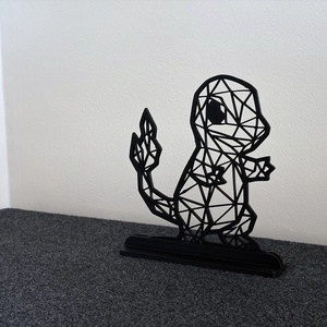 Geometrikus Charmander Asztali Dekoráció � Modern Minimalizmus Pokémon stílusban - otthon & életmód - dekoráció - asztal és polc dekoráció - asztaldísz - Meska.hu