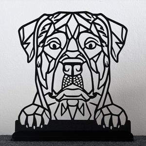 Dekoratív geometrikus Rottweiler - Modern elegancia kutyabarátoknak - Meska.hu