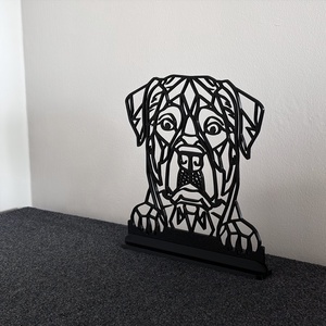 Dekoratív geometrikus Rottweiler - Modern elegancia kutyabarátoknak - otthon & életmód - dekoráció - asztal és polc dekoráció - asztaldísz - Meska.hu