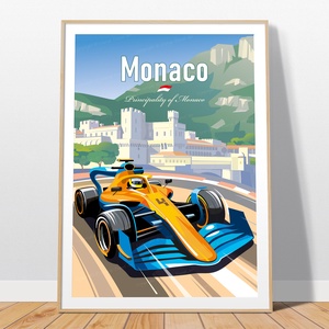 Monaco Formula 1 poszter, Otthon & Lakás, Dekoráció, Kép & Falikép, Poszter, , MESKA