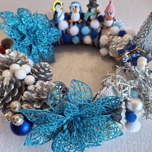 Pingvinek Karácsonya - karácsony - karácsonyi lakásdekoráció - karácsonyi lakásdíszek - Meska.hu