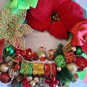 Karácsony szarvaséknál - karácsony - karácsonyi lakásdekoráció - karácsonyi ajtódíszek - Meska.hu