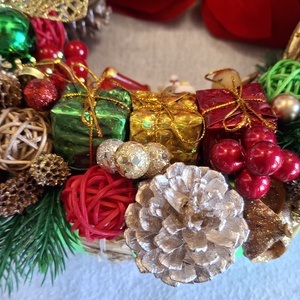 Karácsony szarvaséknál - karácsony - karácsonyi lakásdekoráció - karácsonyi ajtódíszek - Meska.hu