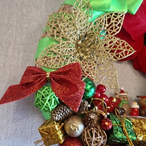 Karácsony szarvaséknál - karácsony - karácsonyi lakásdekoráció - karácsonyi ajtódíszek - Meska.hu