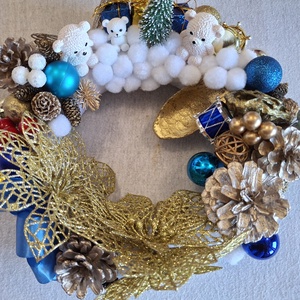 Karácsonyi parti plüss maciknál - karácsony - karácsonyi lakásdekoráció - karácsonyi lakásdíszek - Meska.hu