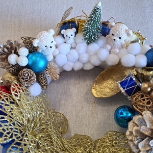 Karácsonyi parti plüss maciknál - karácsony - karácsonyi lakásdekoráció - karácsonyi lakásdíszek - Meska.hu