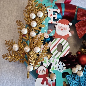 Karácsonyi üdvözlet - karácsony - karácsonyi lakásdekoráció - karácsonyi ajtódíszek - Meska.hu