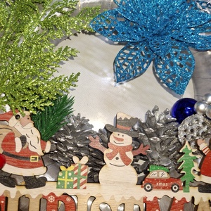 Ezüstös glitteres christmas - karácsony - karácsonyi lakásdekoráció - karácsonyi ajtódíszek - Meska.hu