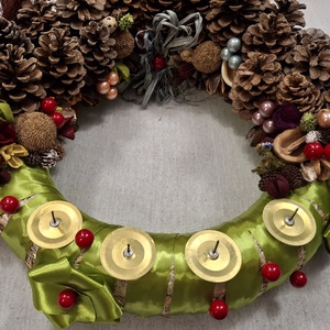 Természetes adventi koszorú - karácsony - adventi díszek - adventi koszorú - Meska.hu