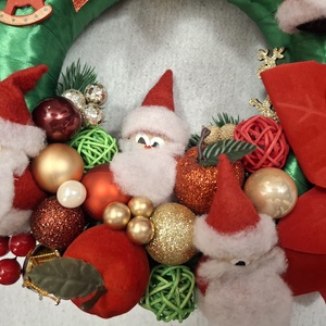 Télapós ajtódísz - karácsony - karácsonyi lakásdekoráció - karácsonyi ajtódíszek - Meska.hu