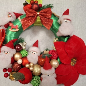 Télapós ajtódísz - karácsony - karácsonyi lakásdekoráció - karácsonyi ajtódíszek - Meska.hu