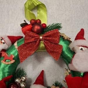 Télapós ajtódísz - karácsony - karácsonyi lakásdekoráció - karácsonyi ajtódíszek - Meska.hu