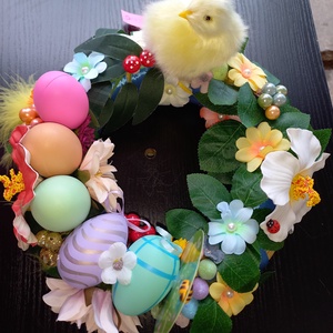 Happy Easter csibével - otthon & életmód - dekoráció - asztal és polc dekoráció - asztaldísz - Meska.hu