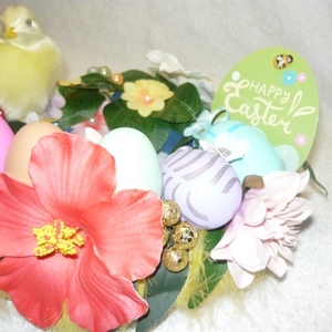 Happy Easter csibével - otthon & életmód - dekoráció - asztal és polc dekoráció - asztaldísz - Meska.hu