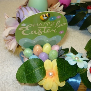 Happy Easter csibével - otthon & életmód - dekoráció - asztal és polc dekoráció - asztaldísz - Meska.hu