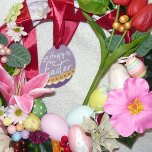 Tulipános húsvét, Otthon & Életmód, Dekoráció, Ajtó- és ablak dekoráció, Ajtódísz & Kopogtató, , MESKA