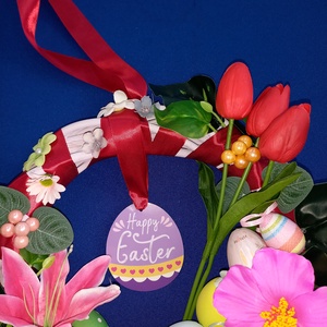 Tulipános húsvét - otthon & életmód - dekoráció - ajtó- és ablak dekoráció - ajtódísz & kopogtató - Meska.hu