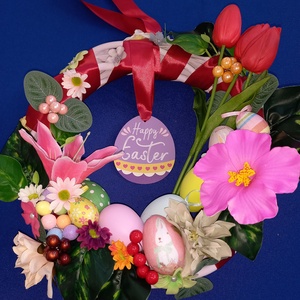 Tulipános húsvét - otthon & életmód - dekoráció - ajtó- és ablak dekoráció - ajtódísz & kopogtató - Meska.hu