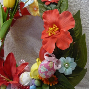 Katicák, méhek és pillangók köszöntik a húsvétot - otthon & életmód - dekoráció - ajtó- és ablak dekoráció - ajtódísz & kopogtató - Meska.hu