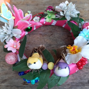 Lila és sárga madárpár, Otthon & Életmód, Dekoráció, Húsvéti asztaldíszek, , MESKA