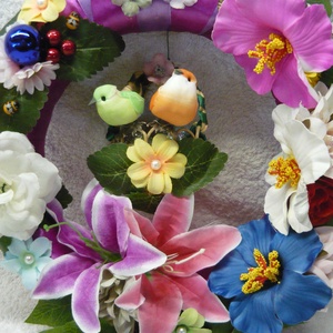 Madárkák billegnek a kosáron - Meska.hu