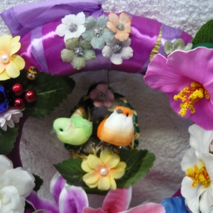 Madárkák billegnek a kosáron - otthon & életmód - dekoráció - ajtó- és ablak dekoráció - ajtódísz & kopogtató - Meska.hu