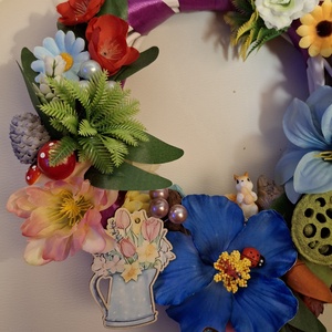 Virágos kancsó tavaszra - otthon & életmód - dekoráció - ajtó- és ablak dekoráció - ajtódísz & kopogtató - Meska.hu