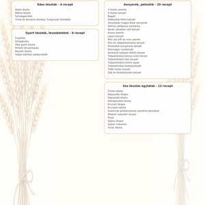 Tészta és pékarú receptkönyv - 42 recept - DIGITÁLIS PDF - Georgyna - könyv & zene - könyv - Meska.hu