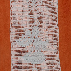 Angyalkás horgolt terítő, Otthon & Életmód, Dekoráció, Asztal és polc dekoráció, Horgolt & Csipketerítő, Horgolás, MESKA