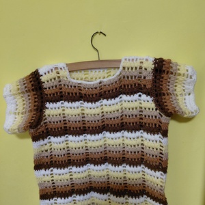 Horgolt női felső - ruha & divat - női ruha - póló, felső - Meska.hu