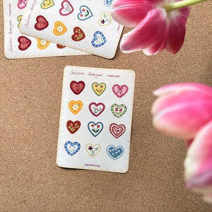 matricaív - Szívem közepe, Otthon & Életmód, Papír, írószer, Matrica, matrica csomag, Fotó, grafika, rajz, illusztráció, MESKA