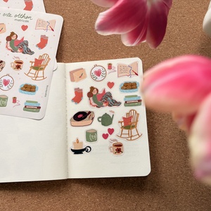 matricaív - Egy este otthon - otthon & életmód - papír, írószer - matrica, matrica csomag - Meska.hu