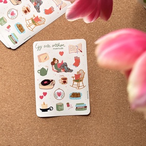 matricaív - Egy este otthon, Otthon & Életmód, Papír, írószer, Matrica, matrica csomag, Fotó, grafika, rajz, illusztráció, MESKA