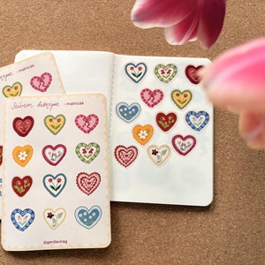 matricaív - Szívem közepe - otthon & életmód - papír, írószer - matrica, matrica csomag - Meska.hu